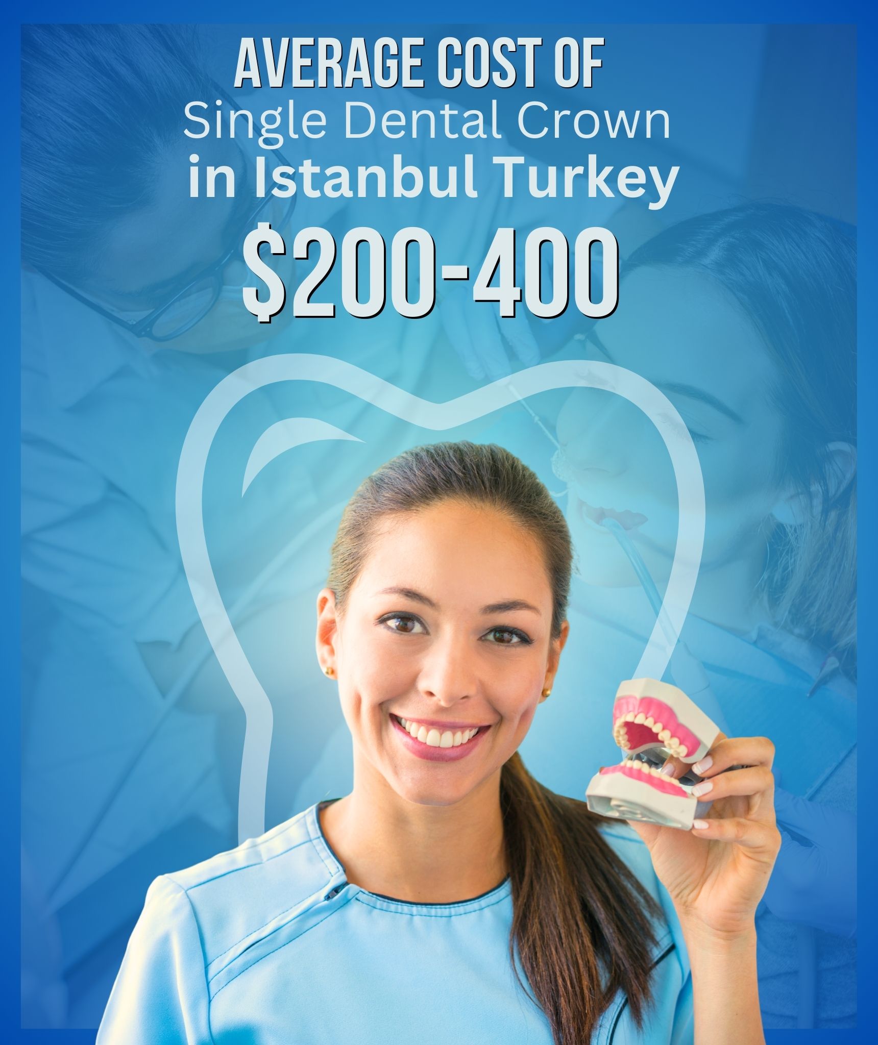 Average cost of single Dental Crown Istanbul Turkey
