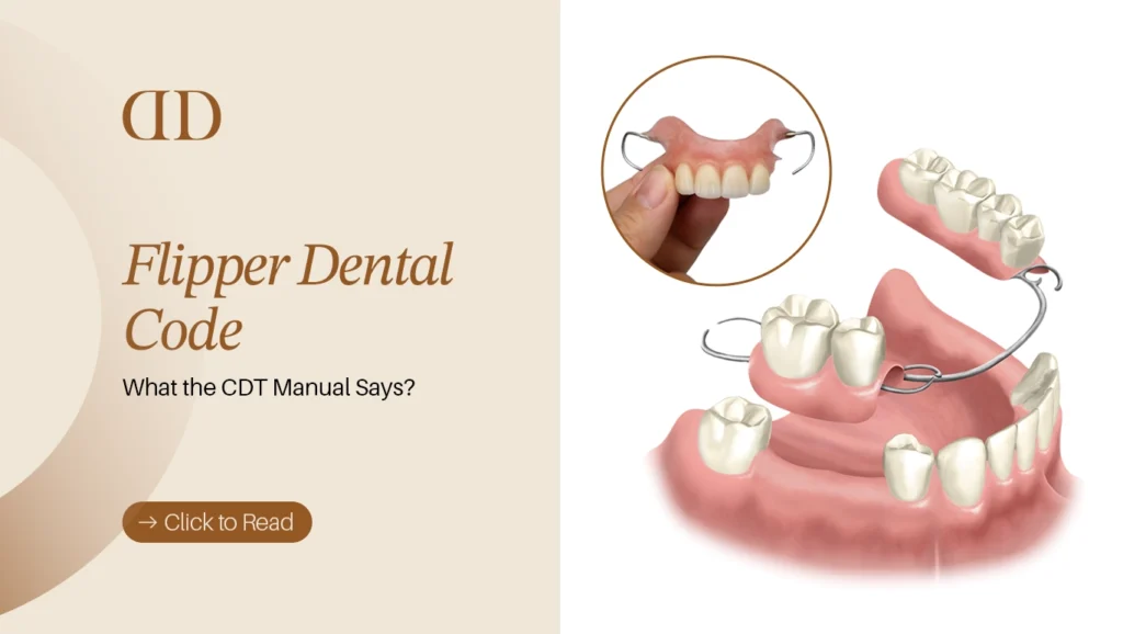 What is a dental flipper illustration of a removable partial denture used to replace missing teeth temporarily